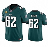 Men & Women & Youth Philadelphia Eagles #62 Jason Kelce Green 2023 F.U.S.E. With 4-Star C Patch Vapor Untouchable Limited Jersey,baseball caps,new era cap wholesale,wholesale hats